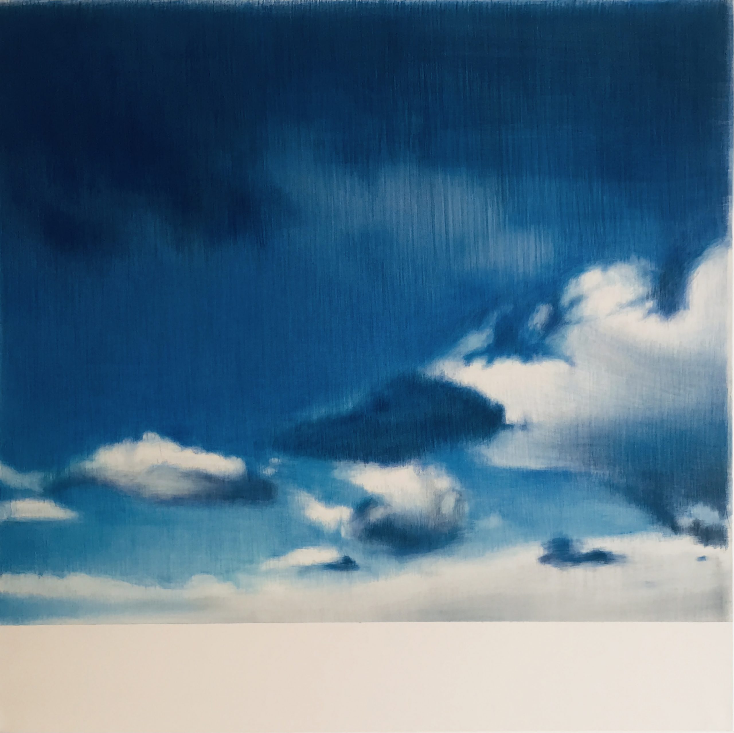 Psychoulis Alexandros_Sky watercolour pencil and acrylics on canvas_ 100x100