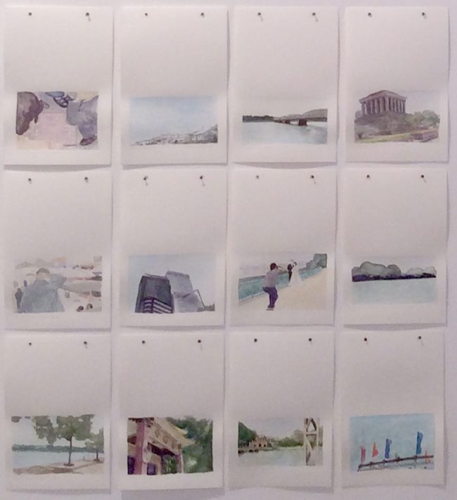 The residue that remains as a memory of contact – aquarelles