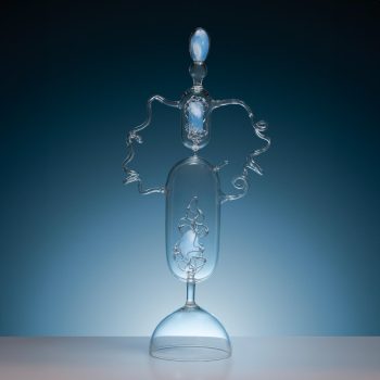 Michaloudis x Crestani, decorative glass object #4, project SOS Save our sky