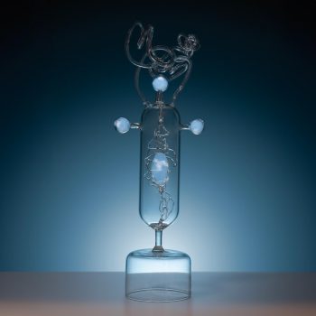 Michaloudis x Crestani, decorative glass object #2, project SOS Save our sky