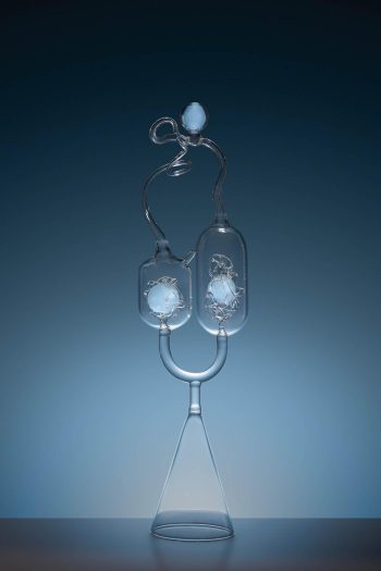 Michaloudis x Crestani, decorative glass object #3, project SOS Save our sky