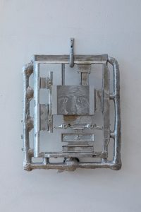 Monumental Prints, 2025, letterpress frame aluminum cast series, 50x40cm